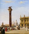 Pritchett Paintings - The Piazetta St Marks Venice by Edward Pritchett